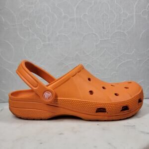 Crocs Ralen Classic Clog Unisex M8 W10 Orange Slip On Lightweight Casual Beach